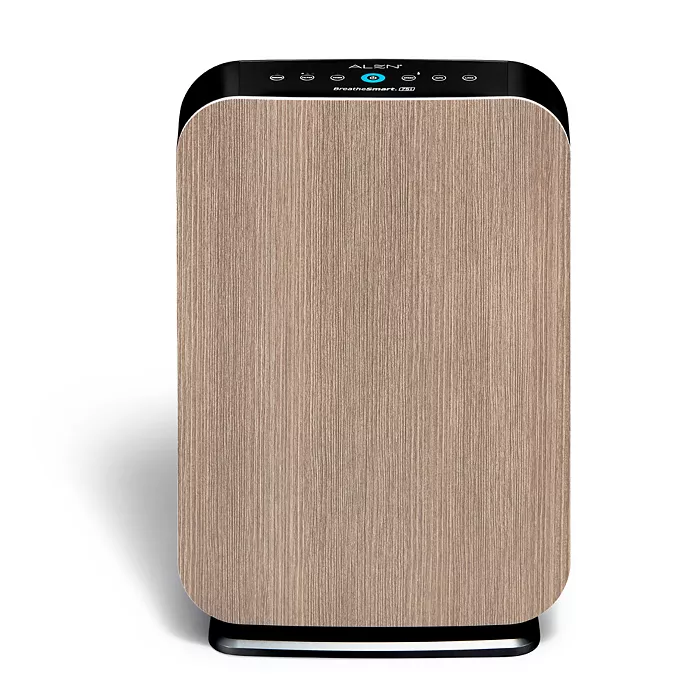 Alen BreatheSmart 75i, wood-front product view; control-panel model marking visible.